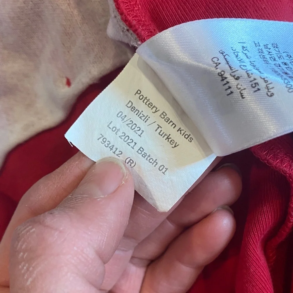 Pottery Barn Kids Festive Red Footie Pajamas